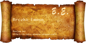 Brczko Emese névjegykártya